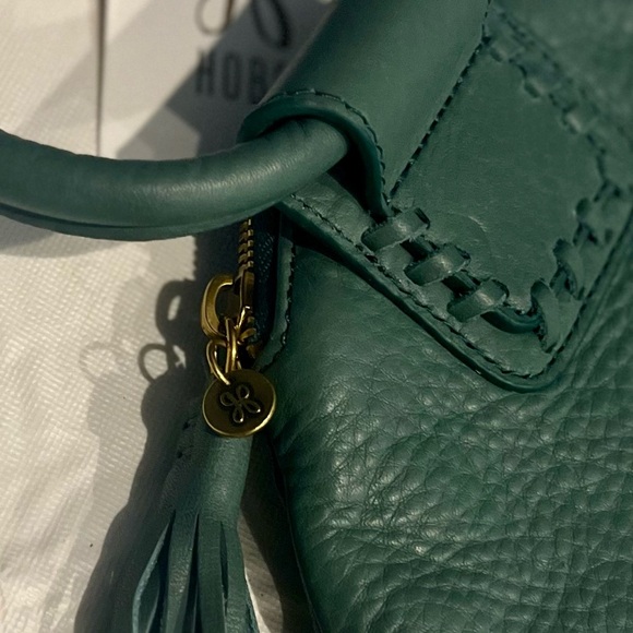 HOBO Green Vegan Leather Wristlet with Tassel - Picture 2 of 4